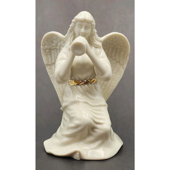 Lenox Porcelain Angels Set of 4 Musical & Praying Figurines White w/ Gold Accent - Picture 6 of 15